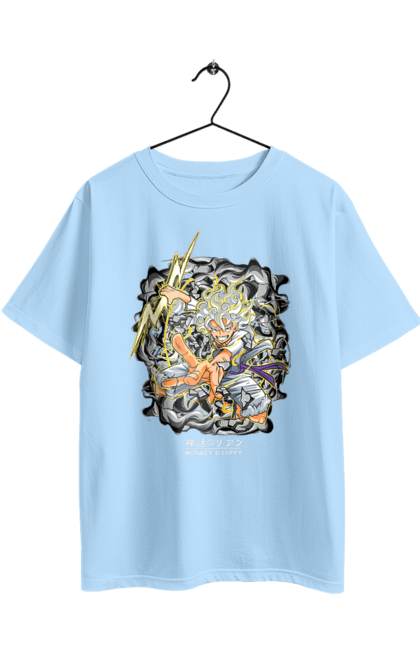 Oversized t-shirt with prints One Piece Luffy. Anime, luffy, manga, monkey de luffy, one piece, pirates. 2070702