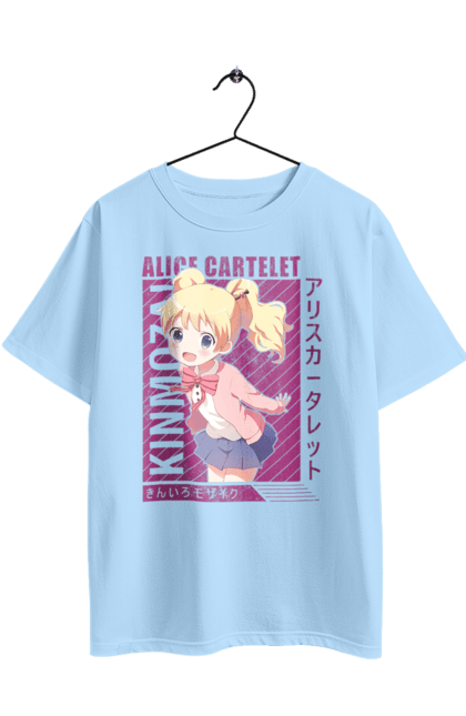 Oversized t-shirt with prints Kiniro Mosaic Alice Cartelet. Alice, alice cartelet, anime, gold mosaic, kiniro mosaic, kinmoza, manga. 2070702