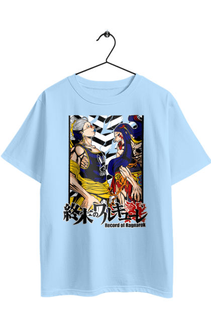 Футболка оверсайз з принтом "Повість про кінець світу Будда та Зерофуку". Anime, buddha, manga, record of ragnarok, zerofuku, аніме, будда, зерофуку, комікс, манга. 2070702