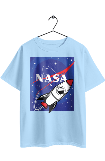 Футболка оверсайз з принтом "NASA". Nasa, авіація, астронавтика, дослідження, космонавтика, космос, наука, ракета, сша, технології. 2070702