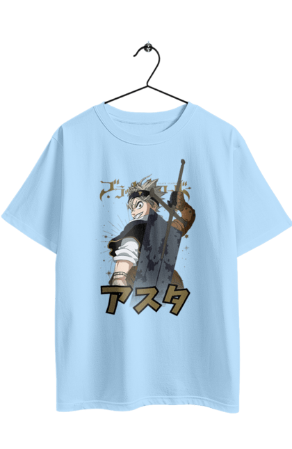 Oversized t-shirt with prints Black Clover Asta. Anime, asta, black clover, manga, wizard king. 2070702