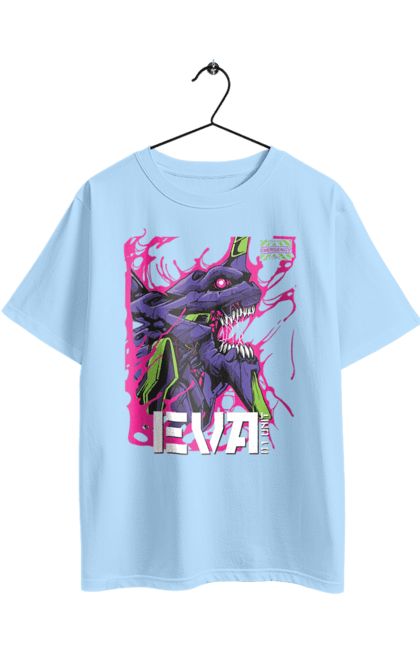 Футболка оверсайз з принтом "Євангеліон". Evangelion, neon genesis evangelion, аніме, єва 01, євангеліон, манга, синдзі, янгол. 2070702