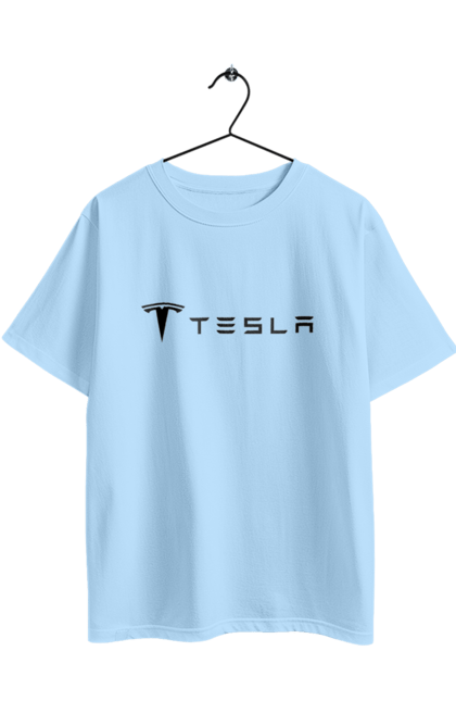 Oversized t-shirt with prints Tesla. Tesla. 2070702