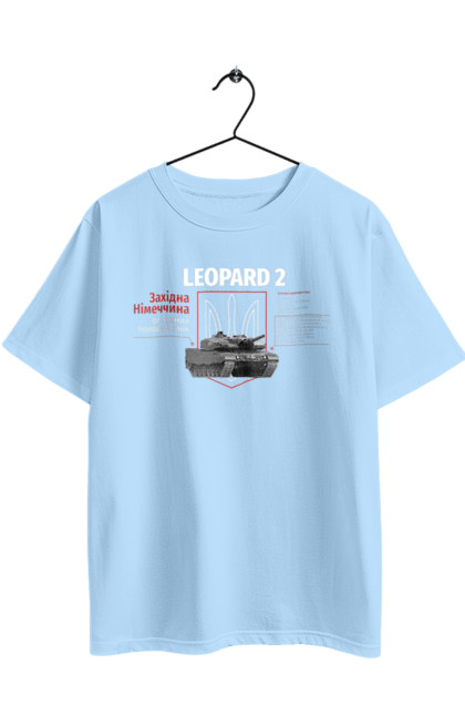 Футболка оверсайз з принтом "Leopard 2". Leopard 2, залужний, зброя, танк. 2070702