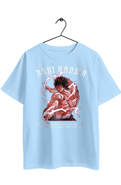 Футболка оверсайз з принтом "Боєць Баки". Anime, hanma baki, manga, аніме, боєць баки, бойові мистецтва, манга, серіал. 2070702