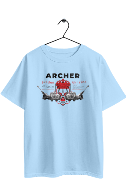 Футболка оверсайз з принтом "Archer". Archer, bayraktar, caesar, himars, javelin, nlaw, patriot, weapon, zaluzhny. 2070702