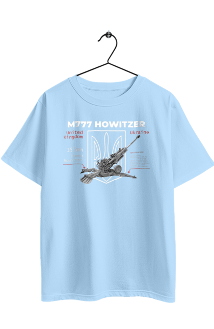 Футболка оверсайз з принтом "155 мм гаубиця M777". Archer, bayraktar, himars, javelin, m777, patriot, weapon, zaluzhny, гаубиця. 2070702