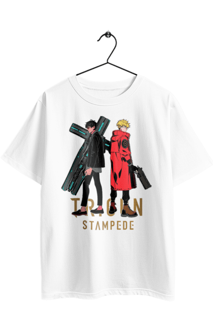 Футболка оверсайз з принтом "Триган". Netflix, nicholas d. wolfwood, trigun, vash the stampede, аніме, веш ураган, манга, нетфлікс, ніколас д. вульфвуд, триган. 2070702