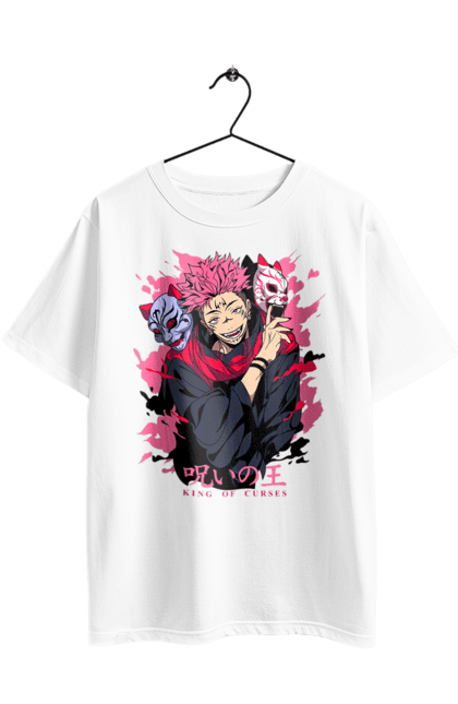 Футболка оверсайз з принтом "Магічна битва Сукуна". Anime, jujutsu kaisen, manga, sukuna, аніме, магічна битва, манга, містика, сукуна, темне фентезі. 2070702