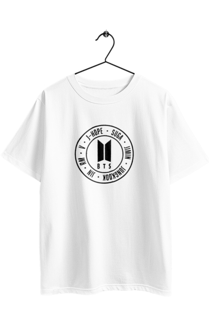 Футболка оверсайз з принтом "BTS". Beyond the scene, bts, k pop, бтс, група, к-поп, музика, музичний гурт. 2070702