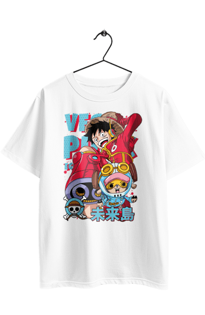 Футболка оверсайз з принтом "Ван Піс Луффі". Luffy, one piece, аніме, ван піс, великий куш, луффі, манга, монки де луффі, пірати. 2070702