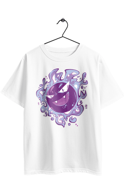 Футболка оверсайз з принтом "Покемон Гастлі". Gastly, nintendo, pokémon go, аніме, гастлі, ігри, покемон. 2070702