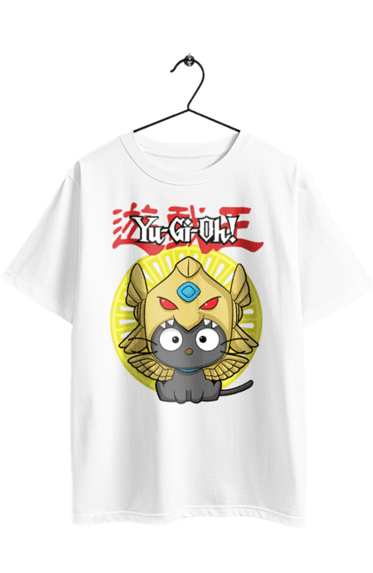 Футболка оверсайз з принтом "Yu Gi Oh! Чококет". Chococat, hello kitty, yu gi oh, yu-gi-oh, аніме, бренд, персонаж, хелло кітті, чококет. 2070702