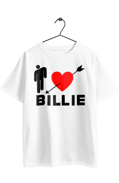 Футболка оверсайз з принтом "Біллі Айліш". Біллі айліш, логотип біллі айліш, принт біллі айліш, співачка біллі айліш. 2070702