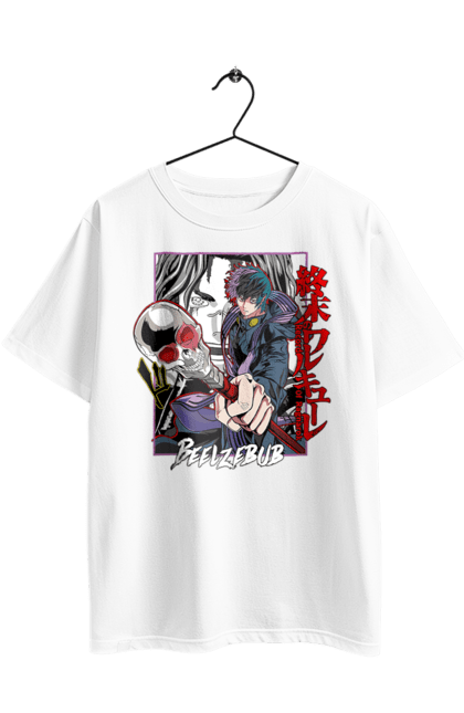 Футболка оверсайз з принтом "Повість про кінець світу Вельзевул". Anime, beelzebub, manga, record of ragnarok, аніме, вельзевул, комікс, манга. 2070702