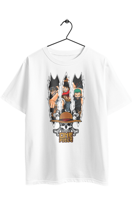 Футболка оверсайз з принтом "Ван Піс Луффі". Luffy, one piece, аніме, ван піс, великий куш, луффі, манга, монки де луффі, пірати. 2070702