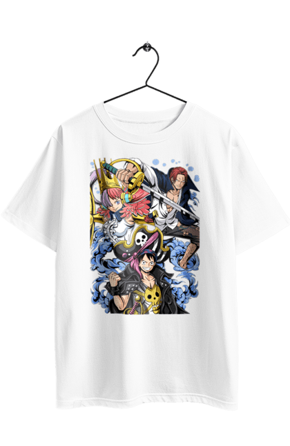 Футболка оверсайз з принтом "Ван Піс Луффі". Luffy, one piece, аніме, ван піс, великий куш, луффі, манга, монки де луффі, пірати. 2070702