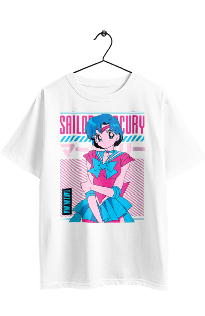 Oversized t-shirt with prints Sailor Moon Mercury. Ami mizuno, anime, drama, magical girl, sailor mercury, sailor moon, tv series. 2070702