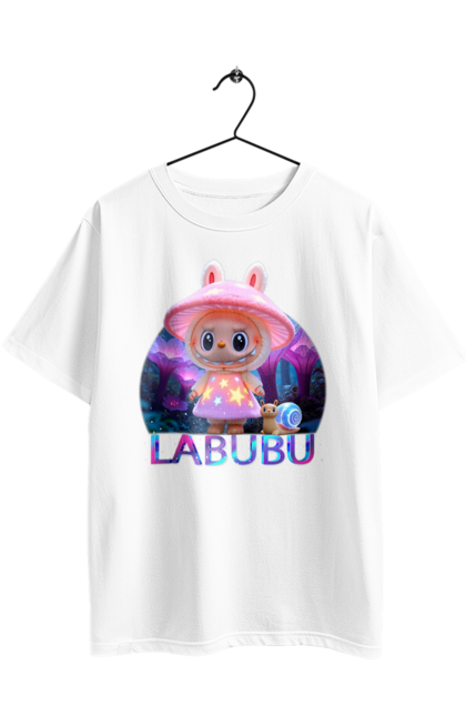 Футболка оверсайз з принтом "Лабубу". Брелок лабубу, іграшка лабубу, лабубу, лабубу кока кола, лялька лабубу, мерч лабубу, мила, рожева лабубу, смішна лабубу. 2070702