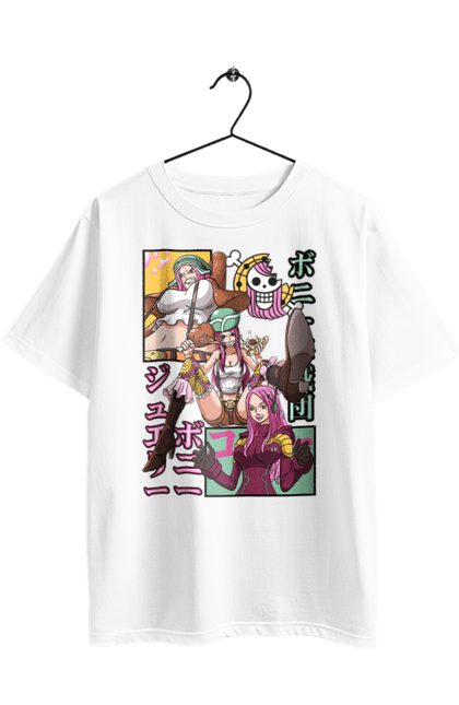 Футболка оверсайз з принтом "Ван Піс Джеверлі Бонні". Big eater, jewelry bonney, one piece, аніме, ван піс, великий куш, джеверлі бонні, манга, ненажера, пірати. 2070702