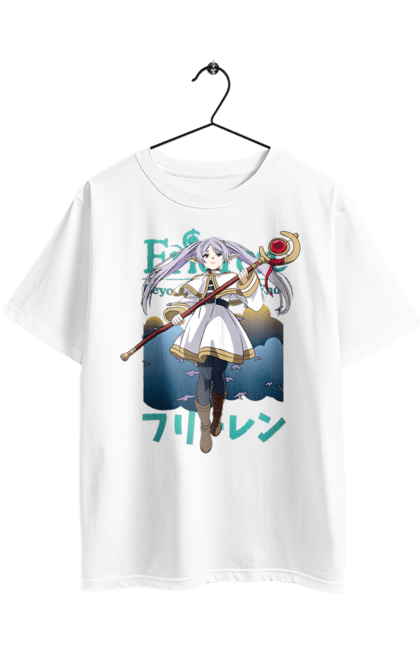 Футболка оверсайз з принтом "Фрірен, провожаюча в останній путь". Anime, fern, manga, аніме, героїня, ельф, маг, манга, ферн, фрірен. 2070702