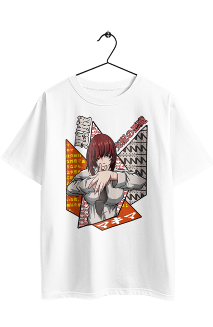 Футболка оверсайз з принтом "Людина Бензопила Макіма". Anime, chainsaw man, makima, manga, аніме, людина-бензопила, макіма, манга. 2070702