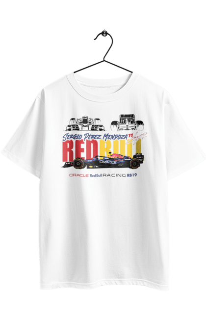 Футболка оверсайз з принтом "Red Bull Racing RB19". Red bull, авто, автомобіль, болід, гонка, ред булл, редбул, спорт, формула 1. 2070702