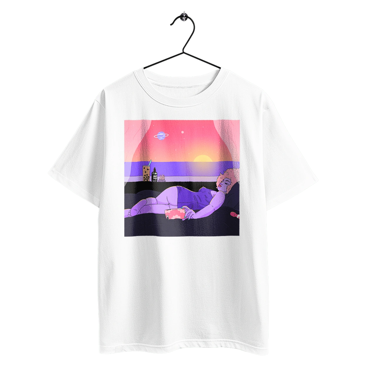 Purple Girl On Vacation