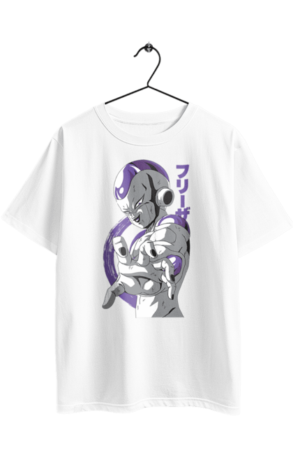 Oversized t-shirt with prints Dragon Ball Frieza. Anime, dragon ball, frieza, manga, tv series. 2070702