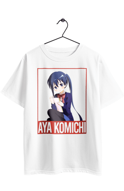 Футболка оверсайз з принтом "Золота мозаїка Ая Коміті". Anime, aya komichi, kiniro mosaic, kinmoza, manga, аніме, ая коміті, золота мозаїка, коміті, манга. 2070702