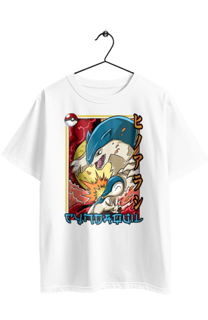 Футболка оверсайз з принтом "Покемон Сіндаквіл". Cyndaquil, nintendo, pokemon, pokеmon go, нінтендо, покемон, сіндаквіл. 2070702