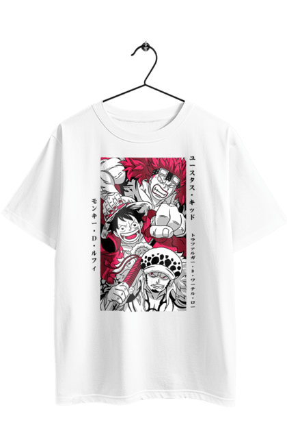 Футболка оверсайз з принтом "Ван Піс Луффі". Luffy, one piece, аніме, ван піс, великий куш, луффі, манга, монки де луффі, пірати. 2070702