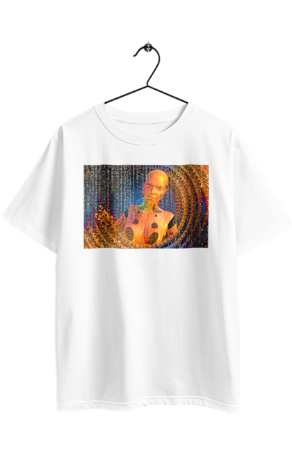 Футболка оверсайз з принтом "Штучний інтелект". Айті, айтішник, гик, жінка, знання, інженер, інтелект, кібер, кібернетика, кіборг, код, комп, комп`ютерник, кристал, машинне навчання, мікросхема, мозок, портрет, програміст, професіонал, професія, розробник, розум, хакер, чіп, штучний інтелект, штучний розум. 2070702