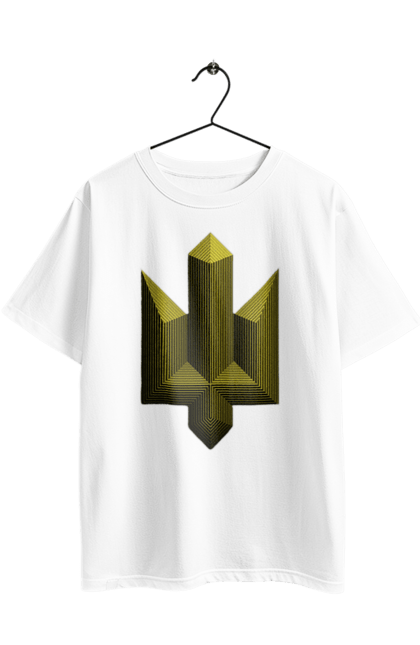 Футболка оверсайз з принтом "Герб могутність". Будь мужнім, будь хоробрим, герб, ми сильні, перемога буде, слава нації, слава україні, сміливість, україна, українська сміливість. 2070702