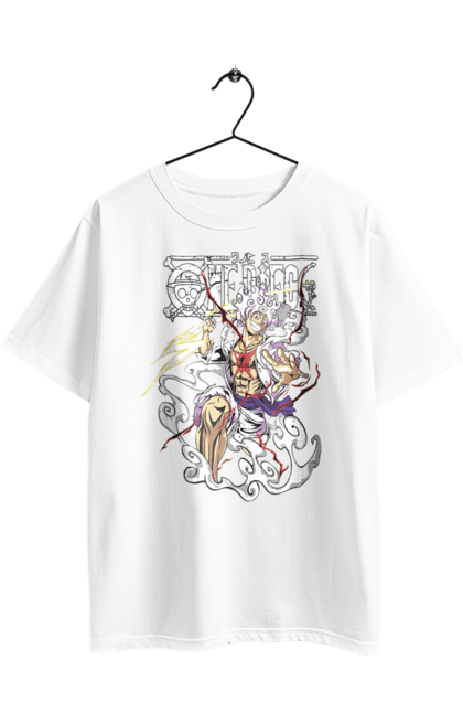 Футболка оверсайз з принтом "Ван Піс Луффі". Luffy, one piece, аніме, ван піс, великий куш, луффі, манга, монки де луффі, пірати. 2070702