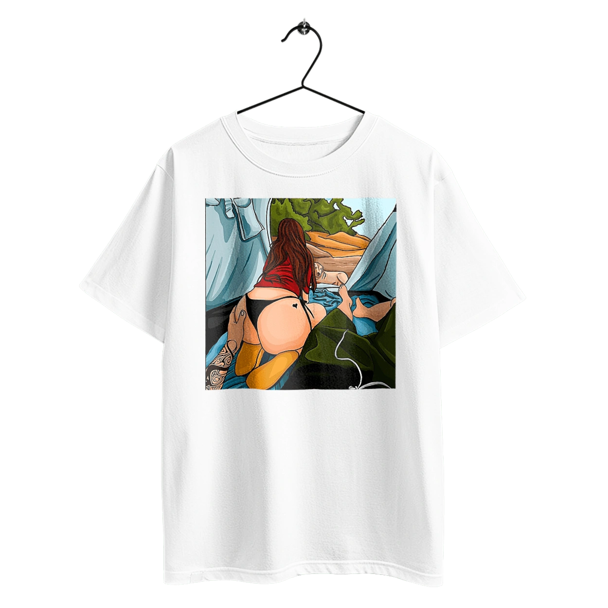 Rest With Favorite In The Tent