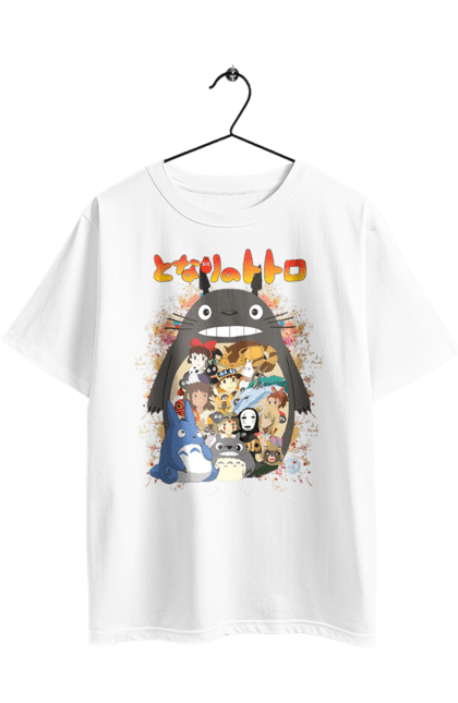 Футболка оверсайз з принтом "Тоторо". Аніме, комедія драма, мій сосід тоторо, пригоди, серіал, фентезі, фільм. 2070702