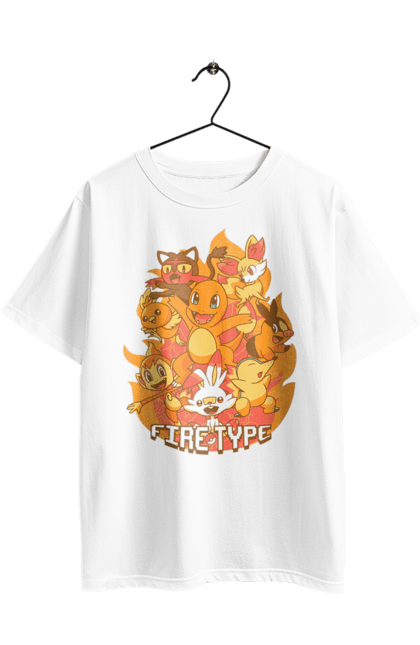 Футболка оверсайз з принтом "Покемон Чармандер". Charmander, nintendo, pokemon, pokémon go, аніме, ігри, покемон, чармандер. 2070702