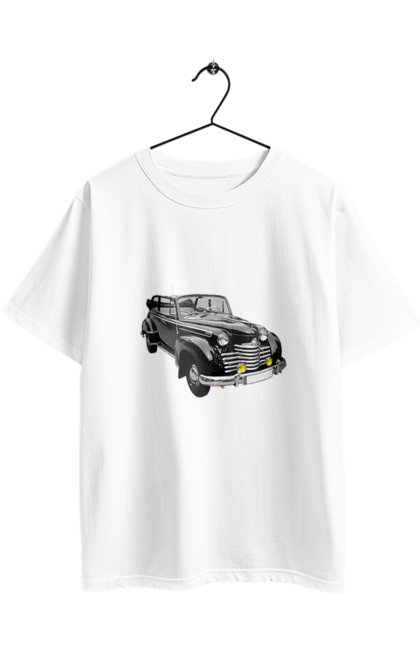 Футболка оверсайз з принтом "Авто.5". Авто, професійне фото, ретро авто, фото, чорний колір. 2070702