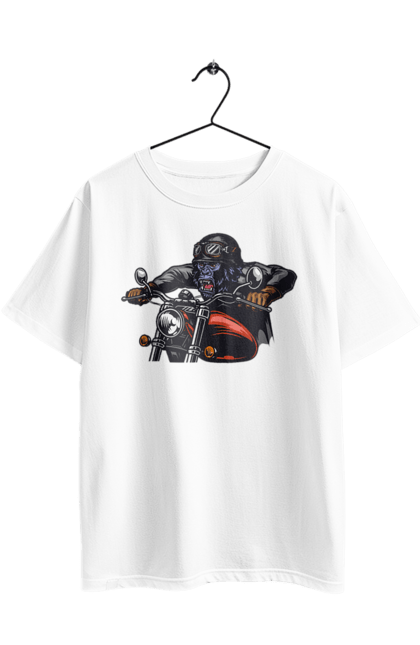Oversized t-shirt with prints Gorilla On A Moped. Gorilla, moped, speed. 2070702