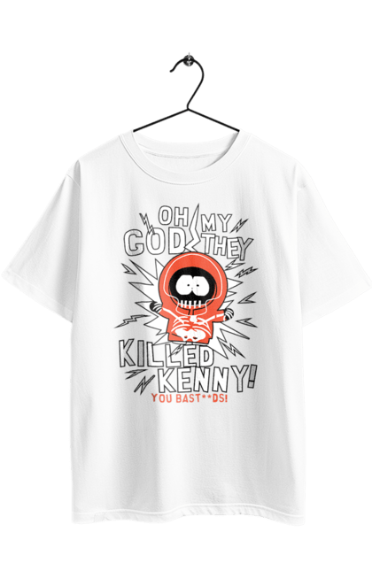 Oversized t-shirt with prints South Park Kenny. Cartoon series, kenny, kenny mccormick, south park. 2070702