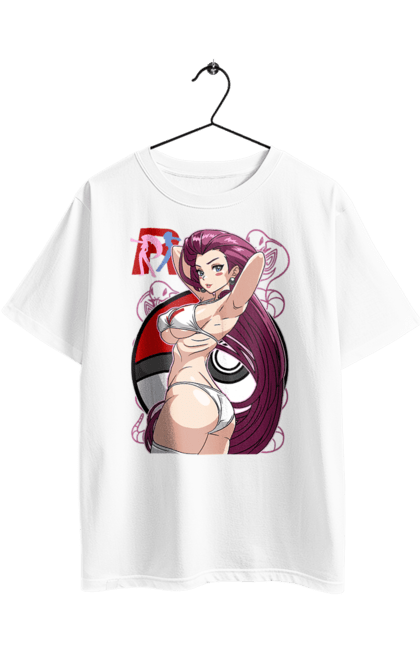 Футболка оверсайз з принтом "Покемон Джессі". Jessie, nintendo, pokémon go, team rocket, аніме, джессі, ігри, команда р, команда ракета, покемон. 2070702