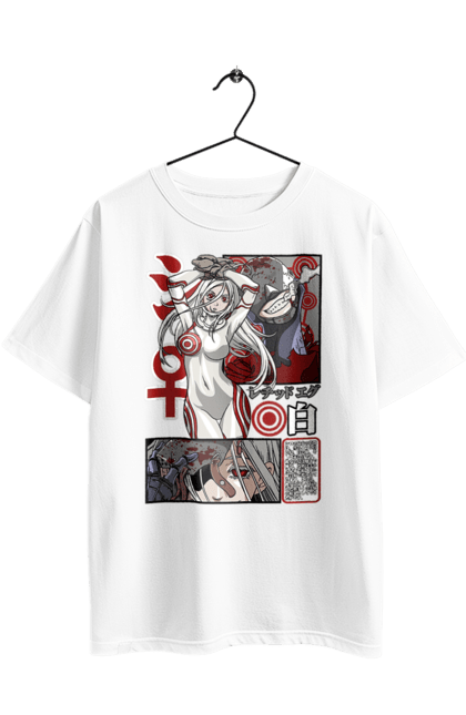 Футболка оверсайз з принтом "Deadman Wonderland Сіро". Deadman wonderland, shiro, аніме, в`язниця, карнавал мертвечини, країна чудес смертників, манга, сиро, сіро, шіро. 2070702