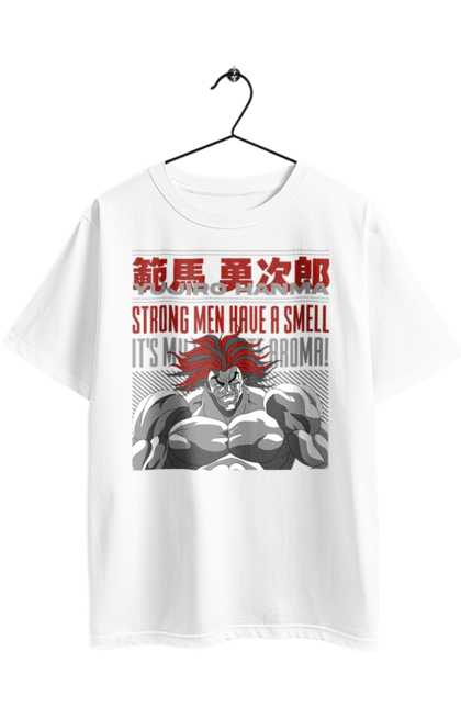 Футболка оверсайз з принтом "Боєць Баки Ханма Юдзіро". Anime, hanma baki, manga, yujiro hanma, аніме, боєць баки, бойові мистецтва, манга, серіал, ханма юдзіро. 2070702