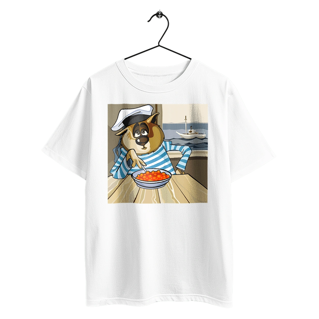 Cat Sailor, On The Ship Eats Red Caviar