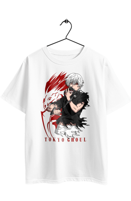 Oversized t-shirt with prints Tokyo ghoul. Anime, drama, fiction, horror, kaneki ken, manga, tokyo ghoul. 2070702