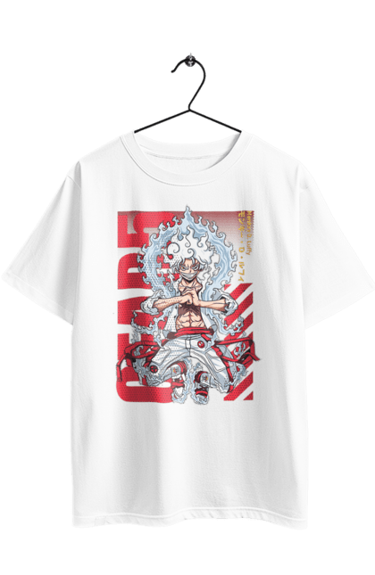 Футболка оверсайз з принтом "Ван Піс Луффі". Luffy, one piece, аніме, ван піс, великий куш, луффі, манга, монки де луффі, пірати. 2070702