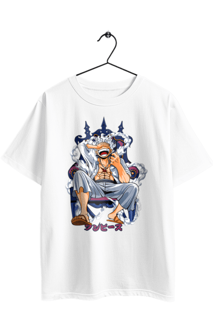 Футболка оверсайз з принтом "Ван Піс Луффі". Luffy, one piece, аніме, ван піс, великий куш, луффі, манга, монки де луффі, пірати. 2070702