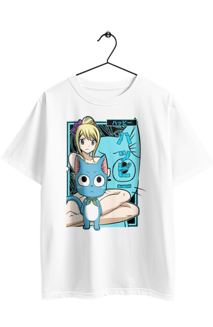Футболка оверсайз з принтом "Хвіст Феї Люсі Хартфілія". Fairy tail, happy, lucy heartfilia, аніме, люсі, люсі хартфілія, манга, хвіст феї, хеппі. 2070702