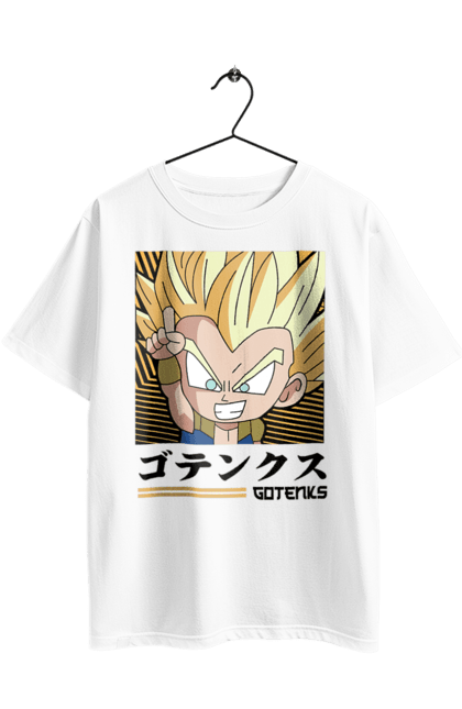 Футболка оверсайз з принтом "Перли дракона Готенкс". Anime, dragon ball, goku, gotenks, manga, vegeta, аніме, готенкс, манга, перли дракона. 2070702